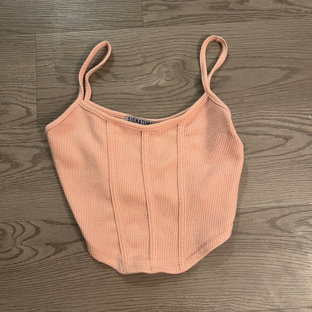 Pink Corset Style Tank Top